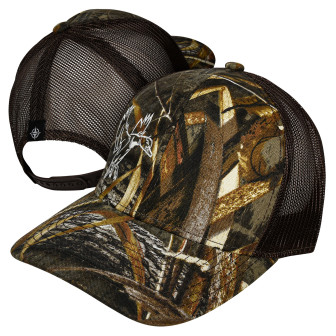 camo trucker-style cap