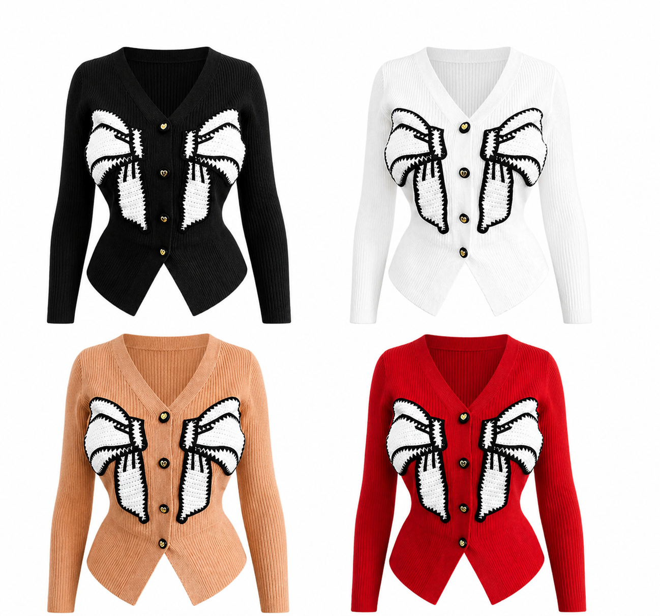 Elegant Bow Knit Cardigan ✨ 4 colors